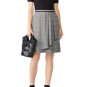 Slate and Willow Grey Plaid Wrap Skirt size 12